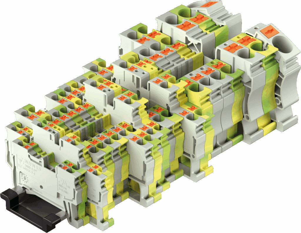 Borne carril DIN SELOS WTPN conexión Push-In