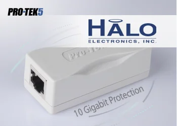 Aislador Ethernet 10G de la línea Pro-Tek5 de HALO Electronics para aplicaciones industriales y médicas.