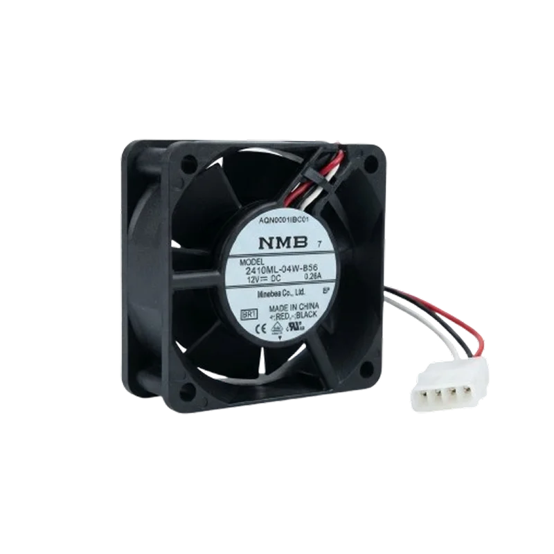 Ventilador DC 24V, 60x60x25mm, PWM, IP mejorada y rodamientos de bolas.