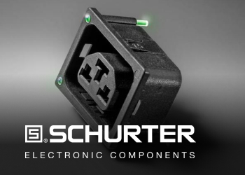 Salida IEC combinada SCHURTER 4763 con Light Pipes integrados para aplicaciones PDU y UPS