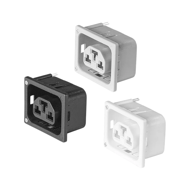 Salida IEC combinada SCHURTER 4763 con Light Pipes integrados para aplicaciones PDU y UPS
