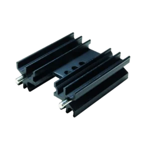 Disipador aluminio negro para TO-220/TOP-3/SOT-32, 50×34,5×12,5 mm, 8,8 °C/W.